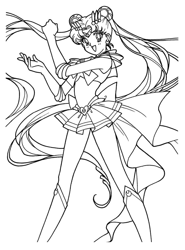 Print Sailor Moon kleurplaat